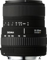 image objectif Sigma 55-200 55-200mm F4-5.6 DC pour Canon