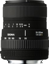 image objectif Sigma 55-200 55-200mm F4-5.6 DC pour Olympus