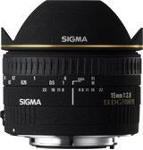 image objectif Sigma 15 15mm F2.8 Fish Eye DG EX pour Canon