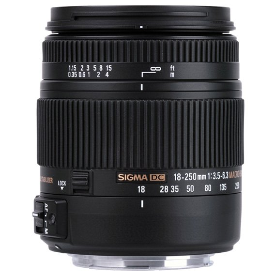 image objectif Sigma 18-250 18-250mm F3.5-6.3 DC MACRO OS* HSM pour minolta