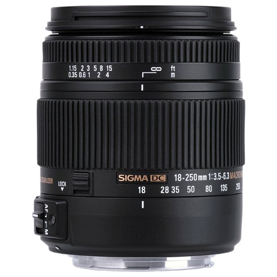 image objectif Sigma 18-250 18-250mm F3.5-6.3 DC MACRO OS* HSM pour nikon