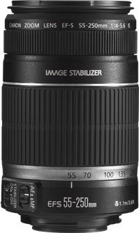 image objectif Canon 55-250 EF-S 55-250mm f/4-5.6 IS pour Canon